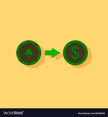 Flat icon design collection chips equal money in vector image