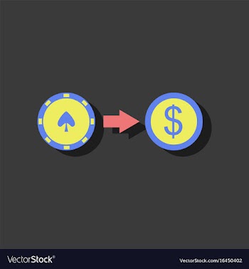 Flat icon design collection chips equal money in vector image