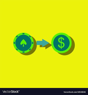 Flat icon design collection chips equal money in vector image