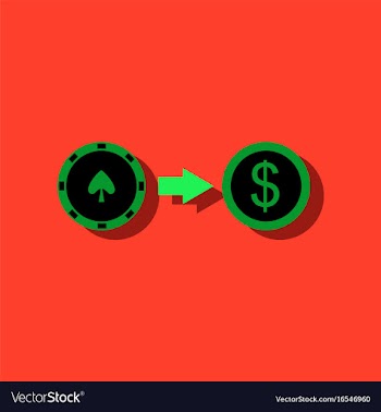 Flat icon design collection chips equal money in vector image