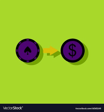 Flat icon design collection chips equal money in vector image