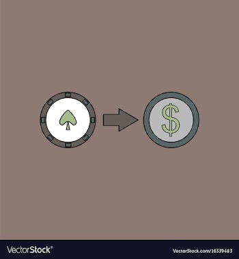 Flat icon design collection chips equal money vector image