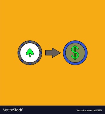 Flat icon design collection chips equal money vector image