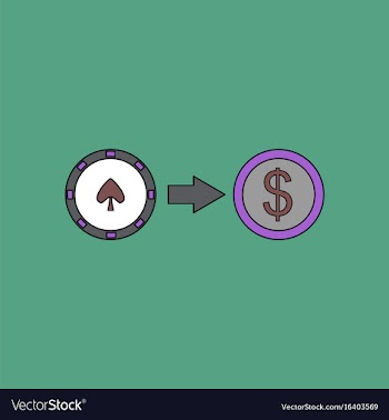 Flat icon design collection chips equal money vector image