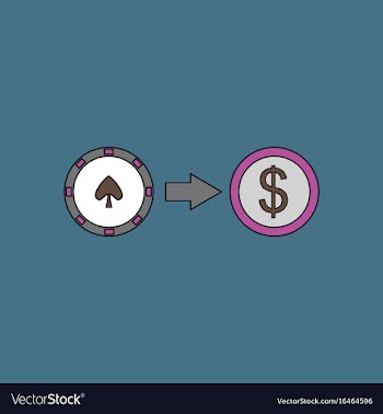 Flat icon design collection chips equal money vector image