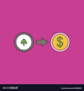 Flat icon design collection chips equal money vector image
