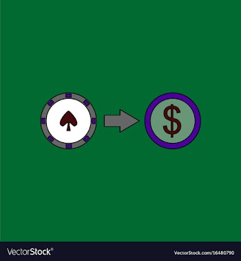 Flat icon design collection chips equal money vector image