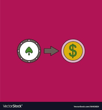 Flat icon design collection chips equal money vector image