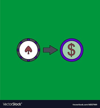 Flat icon design collection chips equal money vector image