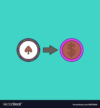 Flat icon design collection chips equal money vector image