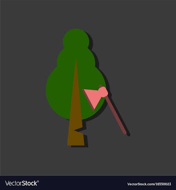 Flat icon design collection chopping wood in vector image