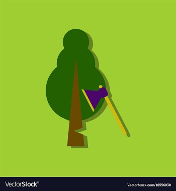 Flat icon design collection chopping wood in vector image