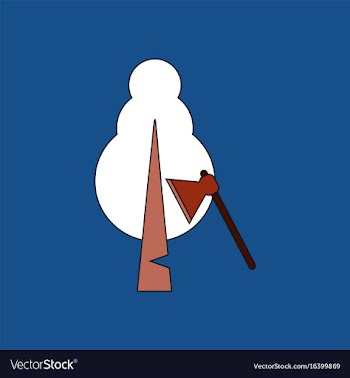 Flat icon design collection chopping wood vector image