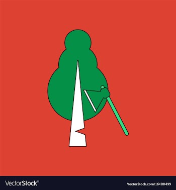 Flat icon design collection chopping wood vector image