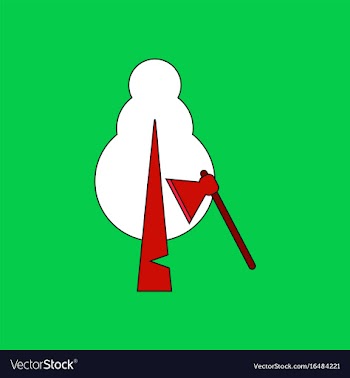 Flat icon design collection chopping wood vector image