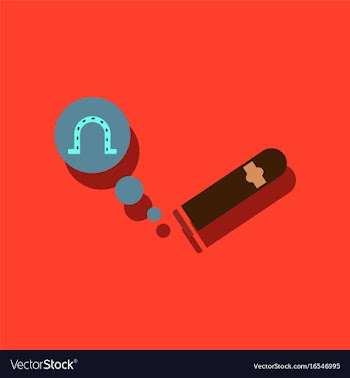 Flat icon design collection cigar and horseshoe vector image