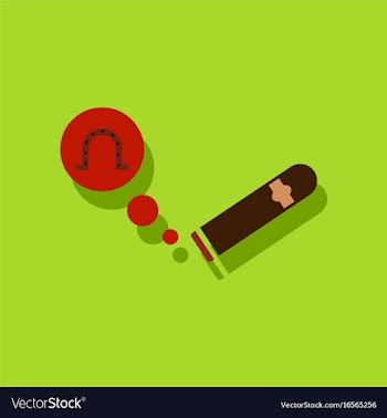Flat icon design collection cigar and horseshoe vector image