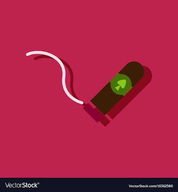 Flat icon design collection cigar and smoke in vector image