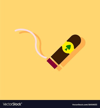 Flat icon design collection cigar and smoke in vector image