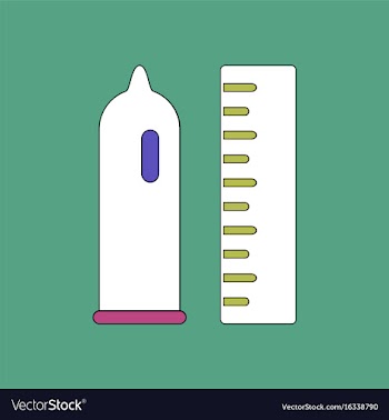 Flat icon design collection condom and ruler vector image