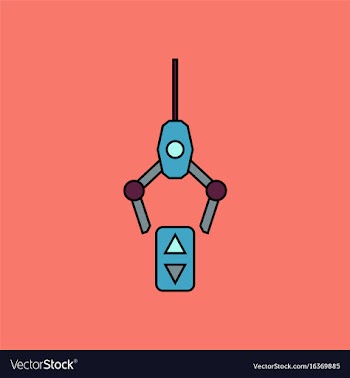 Flat icon design collection crane lifts vector image