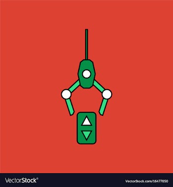 Flat icon design collection crane lifts vector image