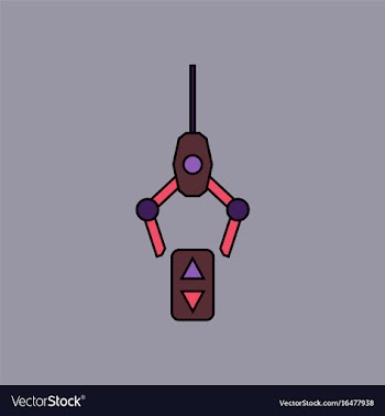 Flat icon design collection crane lifts vector image