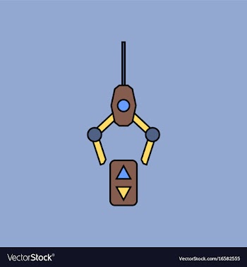 Flat icon design collection crane lifts vector image