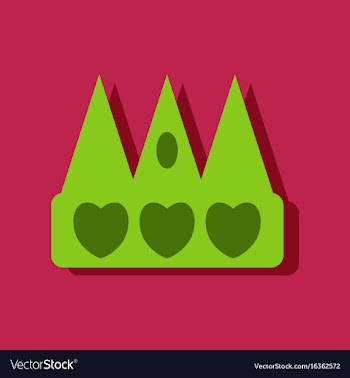 Flat icon design collection crown silhouette in vector image
