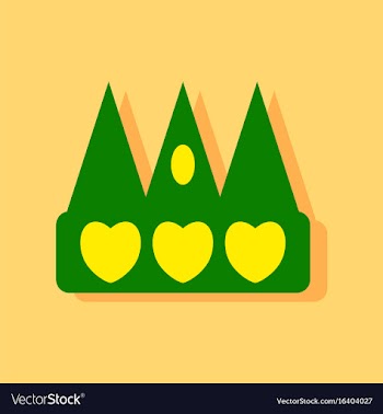 Flat icon design collection crown silhouette in vector image
