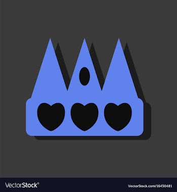 Flat icon design collection crown silhouette in vector image