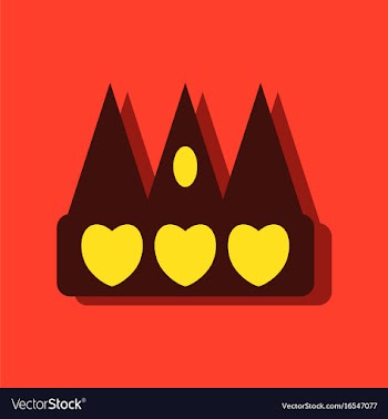 Flat icon design collection crown silhouette in vector image