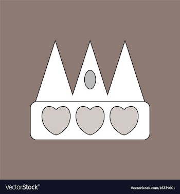 Flat icon design collection crown silhouette vector image