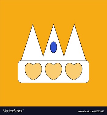 Flat icon design collection crown silhouette vector image