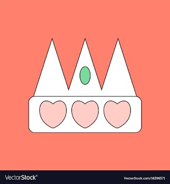 Flat icon design collection crown silhouette vector image
