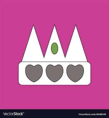 Flat icon design collection crown silhouette vector image