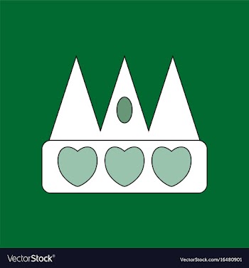 Flat icon design collection crown silhouette vector image