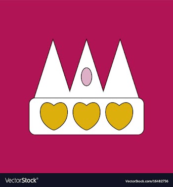 Flat icon design collection crown silhouette vector image