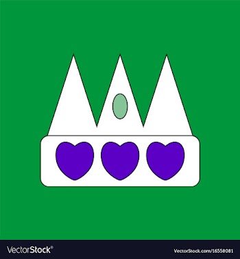 Flat icon design collection crown silhouette vector image