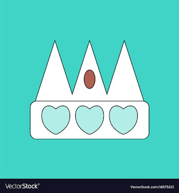 Flat icon design collection crown silhouette vector image