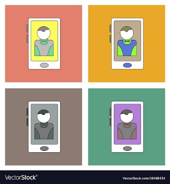 Flat icon design collection dealer silhouette on vector image