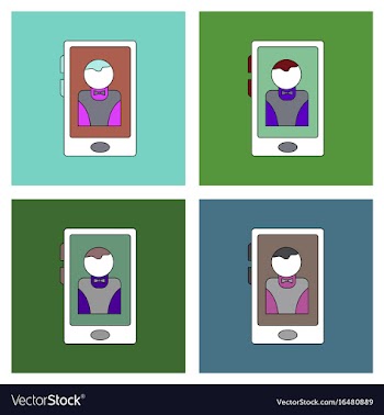 Flat icon design collection dealer silhouette on vector image