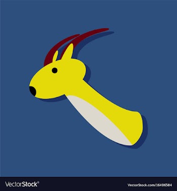 Flat icon design collection deer head in sticker vector image