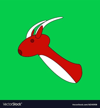 Flat icon design collection deer head vector image