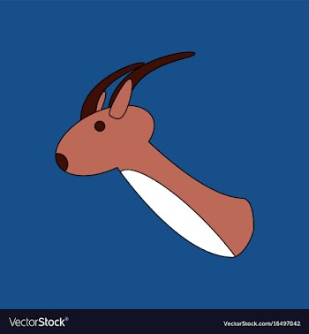 Flat icon design collection deer head vector image