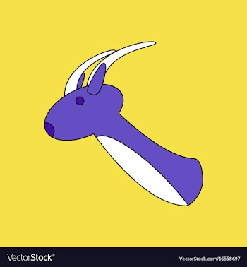 Flat icon design collection deer head vector image
