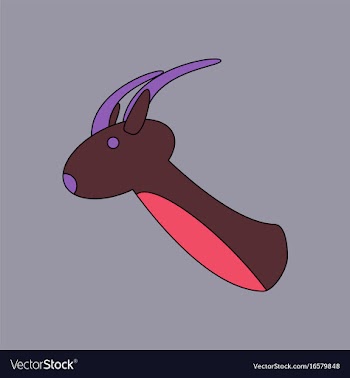 Flat icon design collection deer head vector image