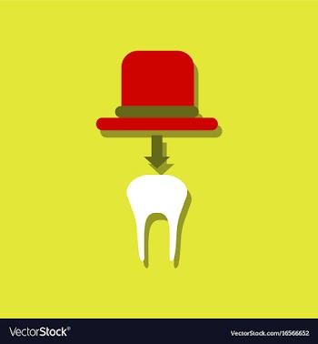 Flat icon design collection dental crown in vector image