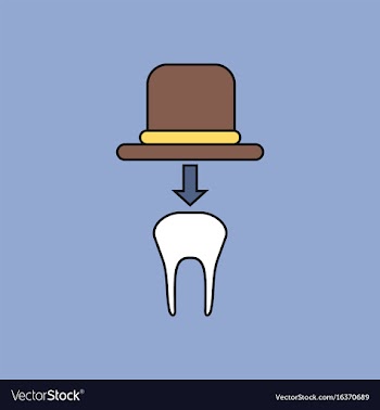 Flat icon design collection dental crown vector image
