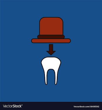 Flat icon design collection dental crown vector image